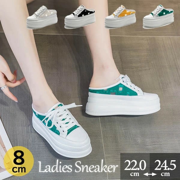 スリッポン 厚底サンダル 夏 かかとなし 通気性抜群 スニーカー レディース つっかけ 透かし彫り キャンバスサンダル 手を使わず 大きいサイズ サマー カジュアル おしゃれ お出掛け コンフォート