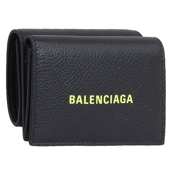 K*様 付属完備✨バレンシアガ 三つ折り財布 シグネチャー エブリデイ ブラック Qoo10] BALENCIAGA バレンシアガ 財布 レディース 三つ折り