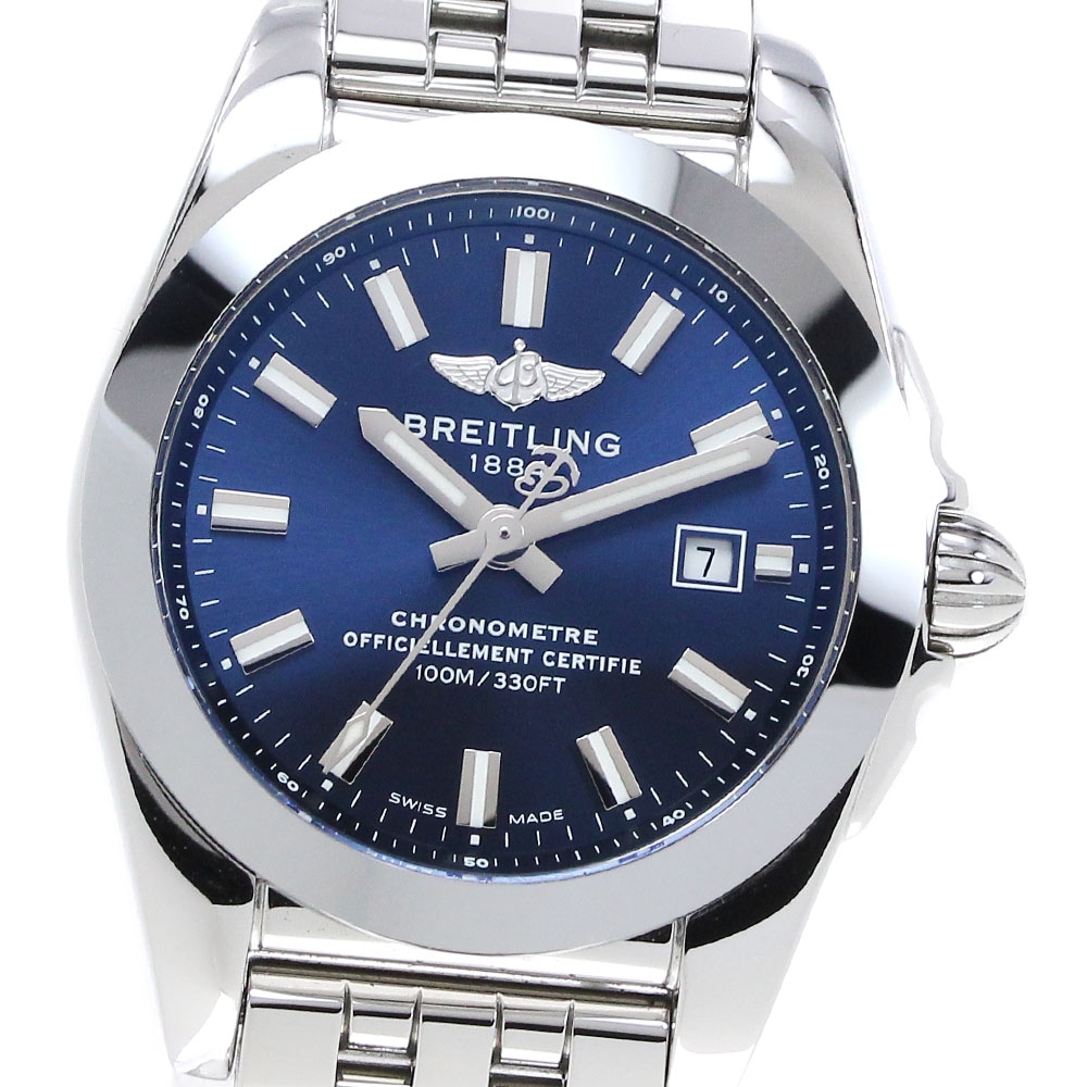 ブライトリング BREITLING W72348 ギャラクティック29 デイト クォーツ レディース 良品 箱・保証書付き_842985【中古】その他 ブランド腕時計