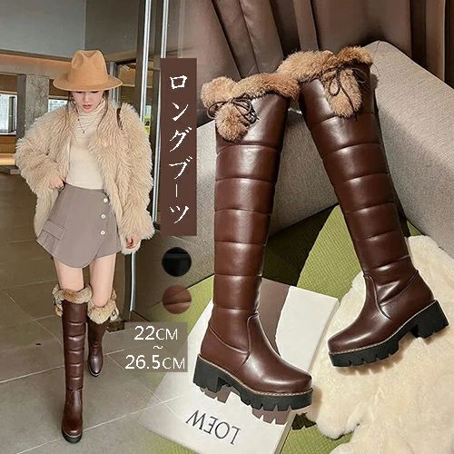 高品質保証シューズ ベーシック 小さいサイズ おしゃれ チャンキーヒール 太ヒール 大きいサイズ レディース スノーブーツ ムートンブーツ
