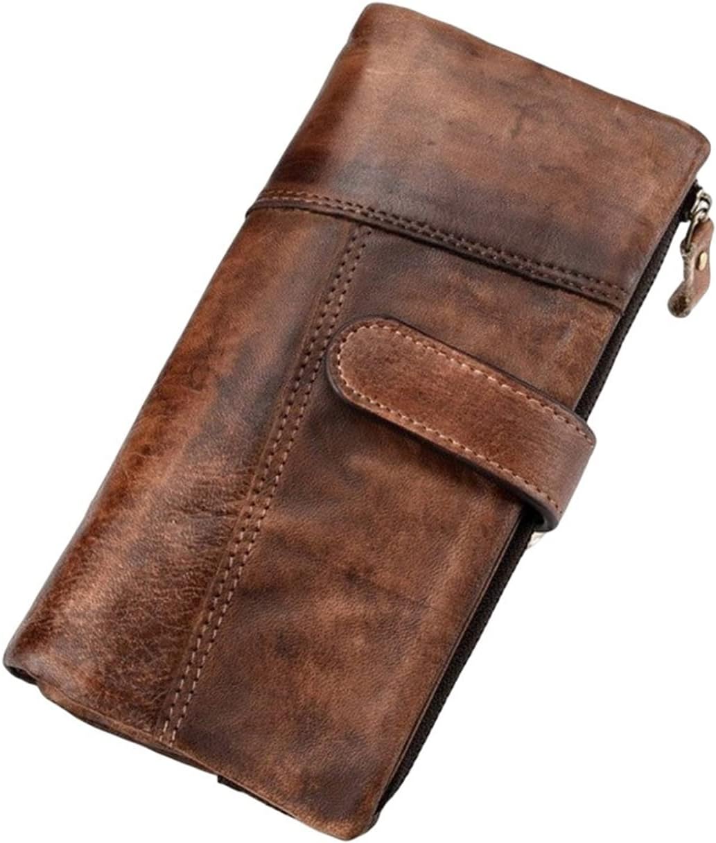 【20%OFFクーポン】財布 レディース 大人 2つ折り 大きい ファスナー ボタン 牛革 無地 長財布 大容量 カード入れ レシートと小銭 多機能 お手頃 使いやすい 中仕切り有り コインケース お