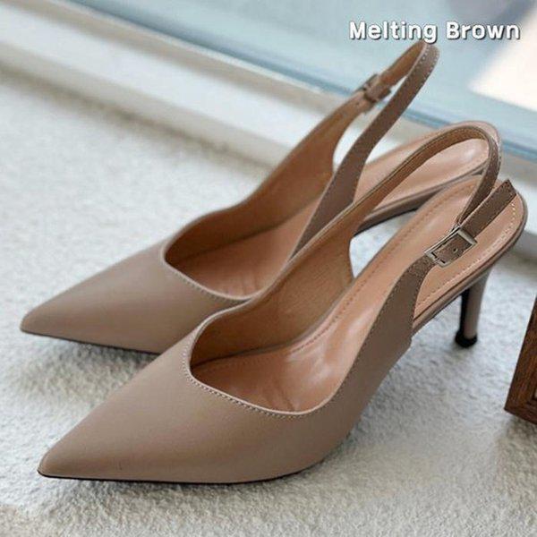 女性牛革スリングバックヒール夏靴 MT5