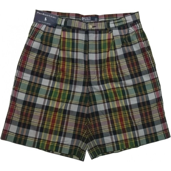 LA直輸入 ラルフ メンズ マドラスチェック ショーツ ハーフパンツネイビー shorts 137