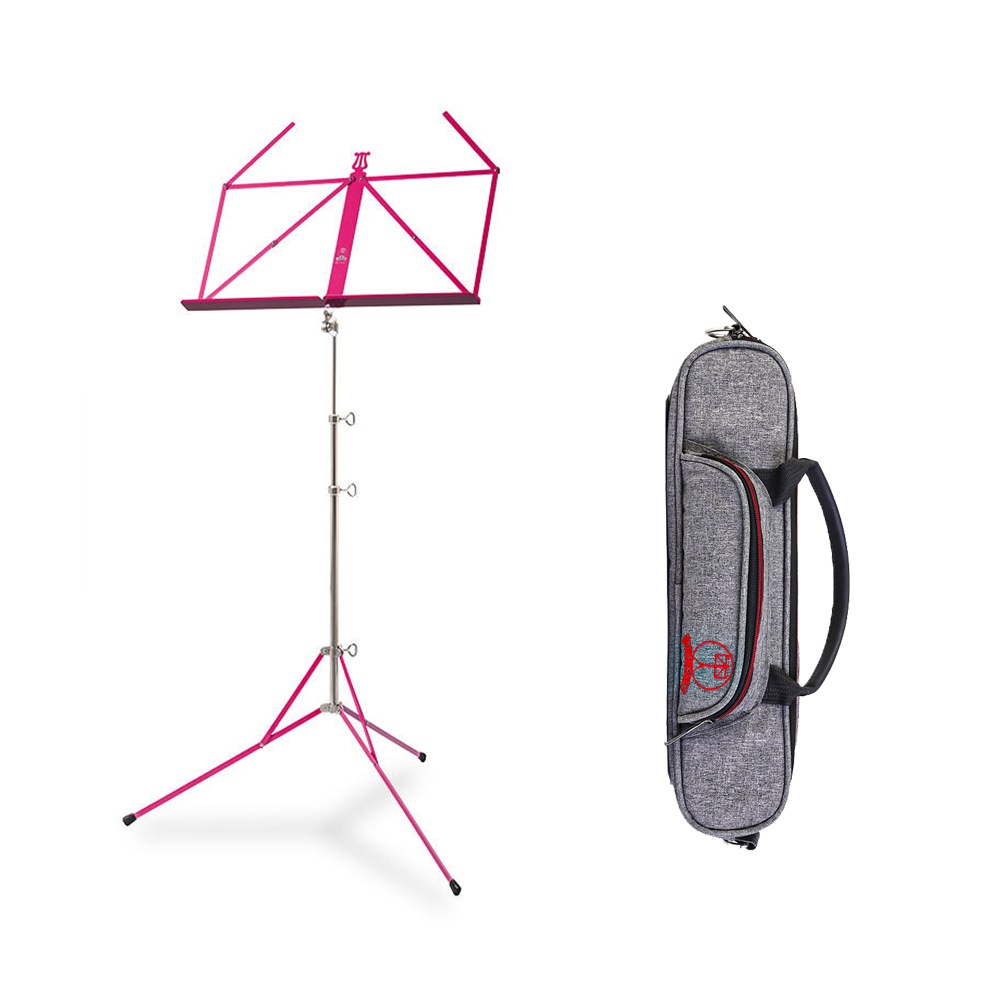 RKB シリーズ 金属製 コンパクト譜面台 RKB102-MG-magenta マゼンタ 純正譜面台バッグ付き