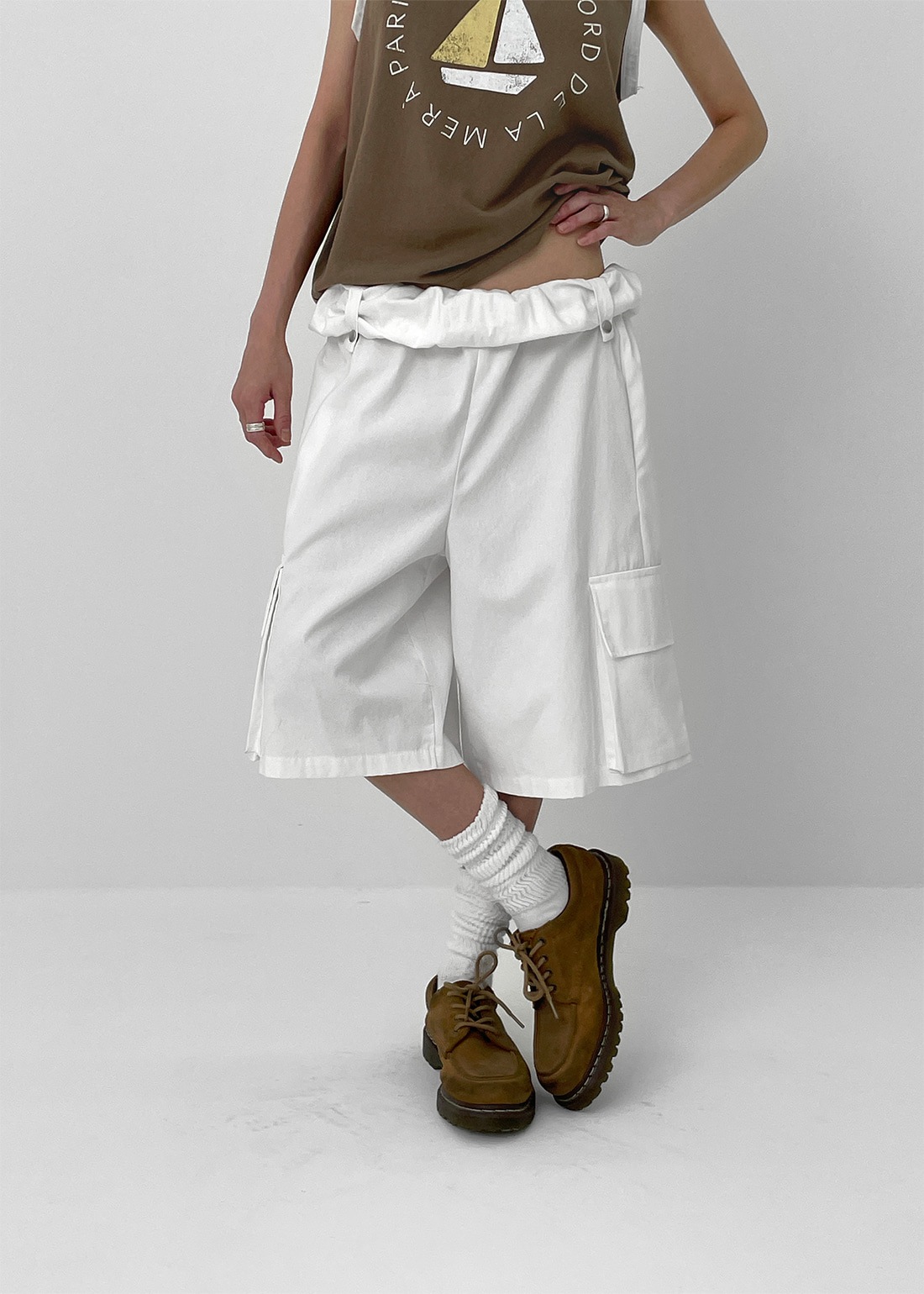 メルルンロールアップサマーバミューダカーゴパンツ