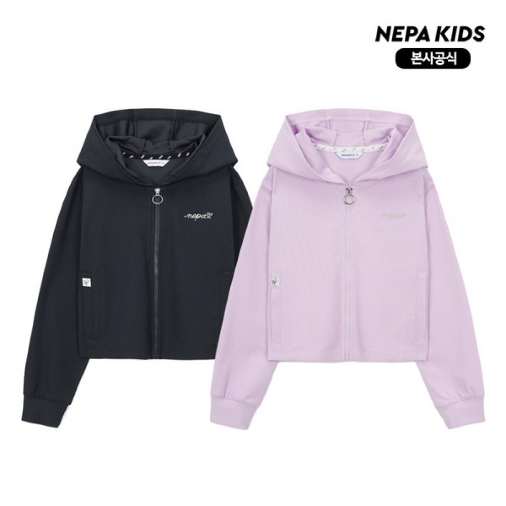 [ネパキッズ] ネパキッズ/ヘッドセット KL46201 女の子用クールジャージーフード付きジャケット