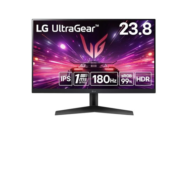 LG ゲーミングモニター UltraGear 24GS60F-B 23.8インチ/PCゲーム家庭用ゲーム/フルHD(1920×1080) /アン