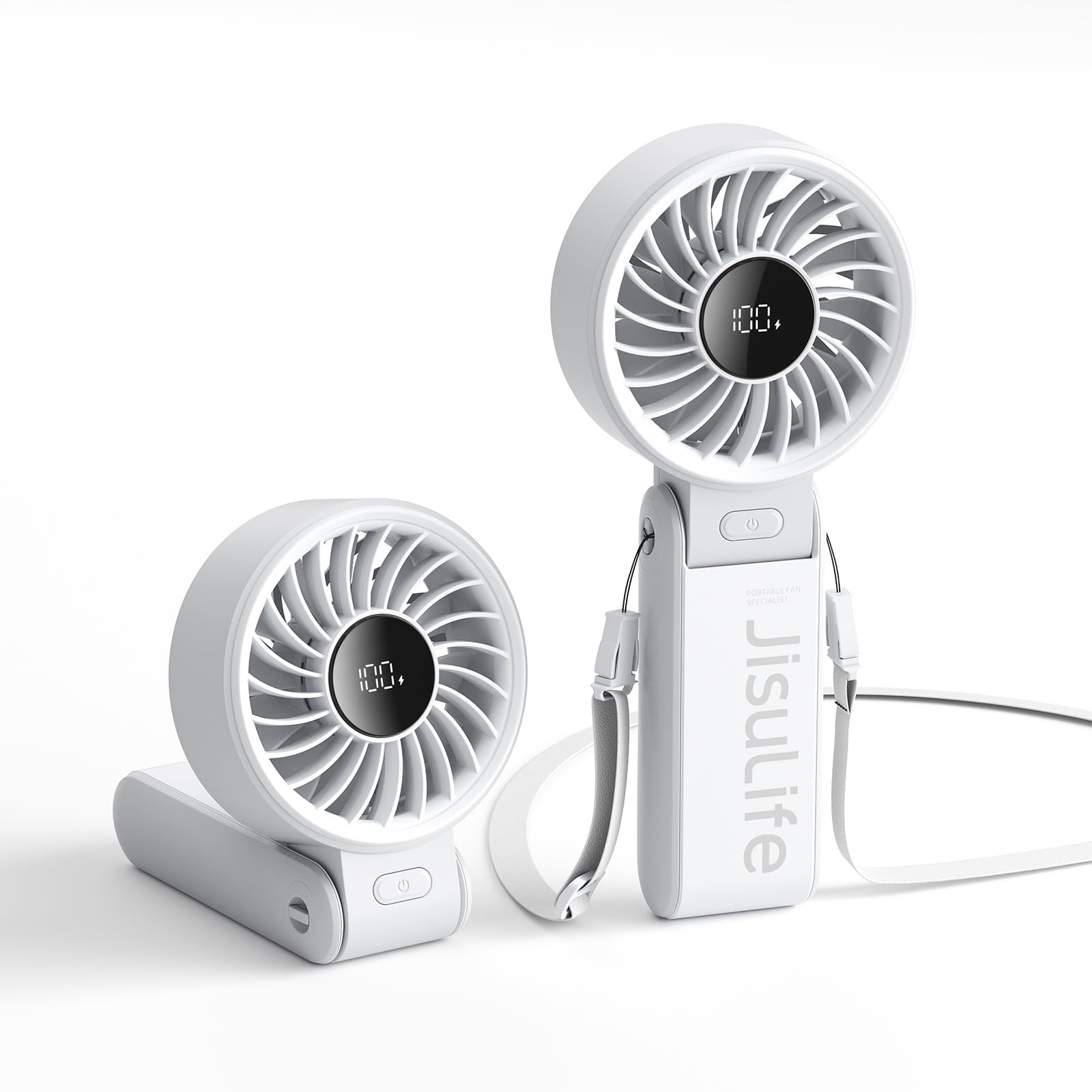 JISULIFE ハンディファン 2025 手持ち 扇風機 3WAY ハンディ 強力 人気ランキング 最大19.5時間動作 ハンディ扇風機 usb 小型 Type-c 充電式 5000mAh 静音 プ