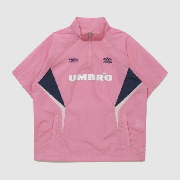 ジャケット JQS UQ223CWT52-PNK BLOKE 半袖スタンドネックアノラック / PINK