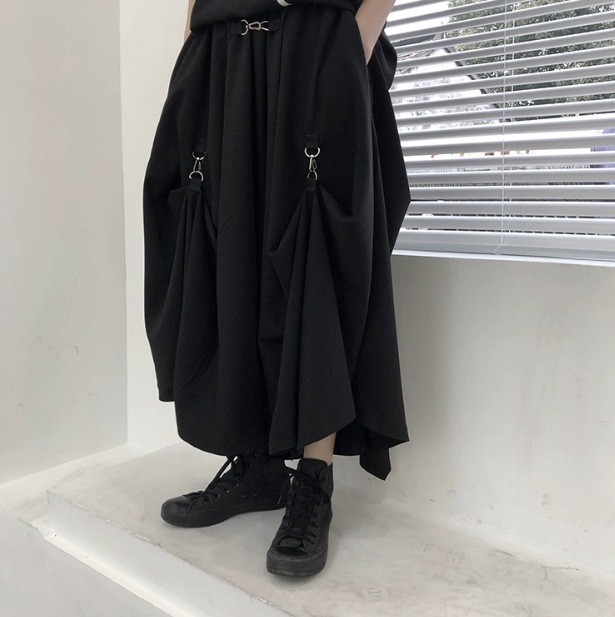 ワイドパンツ ミモレ丈 大人可愛い カジュアル 大人 上品 お洒落 個性的 かっこいい 大人女子 こなれ感 主役級 無地 春 夏 秋 20代 30代 レディース デート 女子会 ブラック