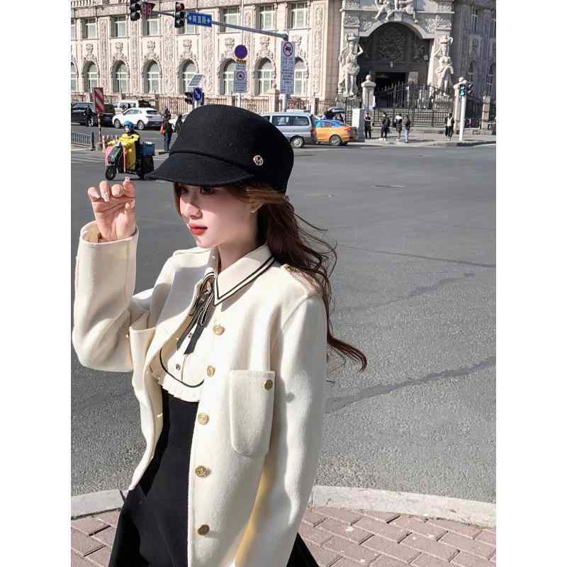 秋冬 コーデ レディース ファッション オシャレ 服 カワイイ シンプル 大人カワイイ 大きいサイズ ホワイト ウール ジャケット 13,991円