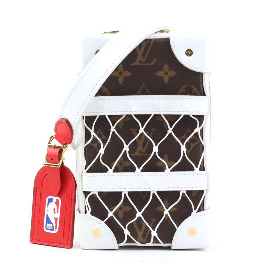 ルイ ヴィトン LOUIS VUITTON ボディバッグ LV×NBA モノグラム ソフトトランク フォーンボックス モノグラムキャンバス ブラウン×ホワイト メンズ M80102 90195a