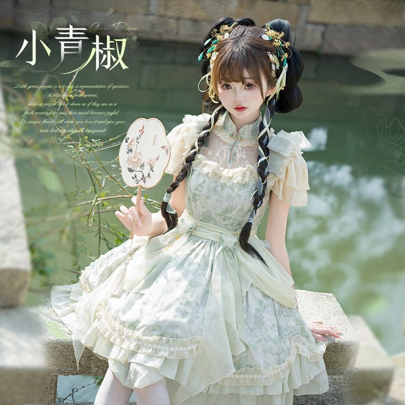 中華風lolitaピーマンopロリータワンピース国風少女loスカート 5,067円