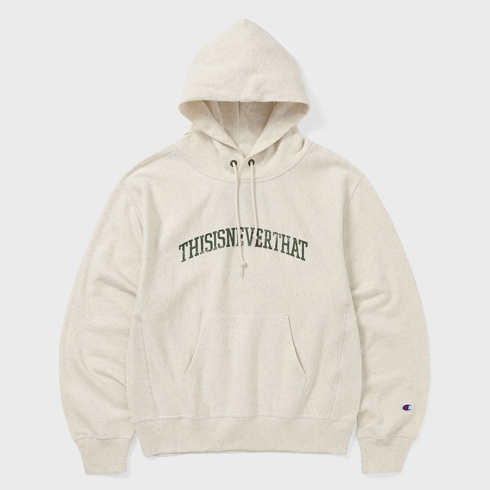 ディスイザーネバーザット Champion TNT Reverse Weave Hoodie Oatmeal 13,509円