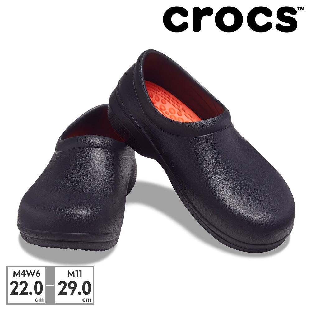 クロックス スリッポン メンズ レディース オン ザ ライトライド 207230 crocs on the clock literide slip on ワークシューズ 立ち仕事 防水 医療 飲食 軽