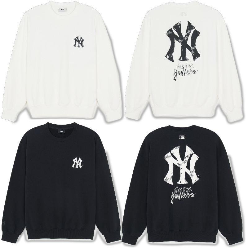 関税負担なし NY メガロゴ 背面プリント スウェット トレー너ー オーバーサイズ 韓国ファッション ストリート トップス ユニセックス