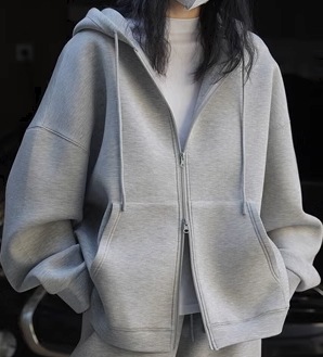 レディース トップス ジャケット パーカー 上着 羽織 前開き 長袖 萌袖 襟なし シンプル カジュアル 無地 秋 男女兼用 ユニセックス ママ カップル 学生 学校 通学 部活 デート お出かけ お