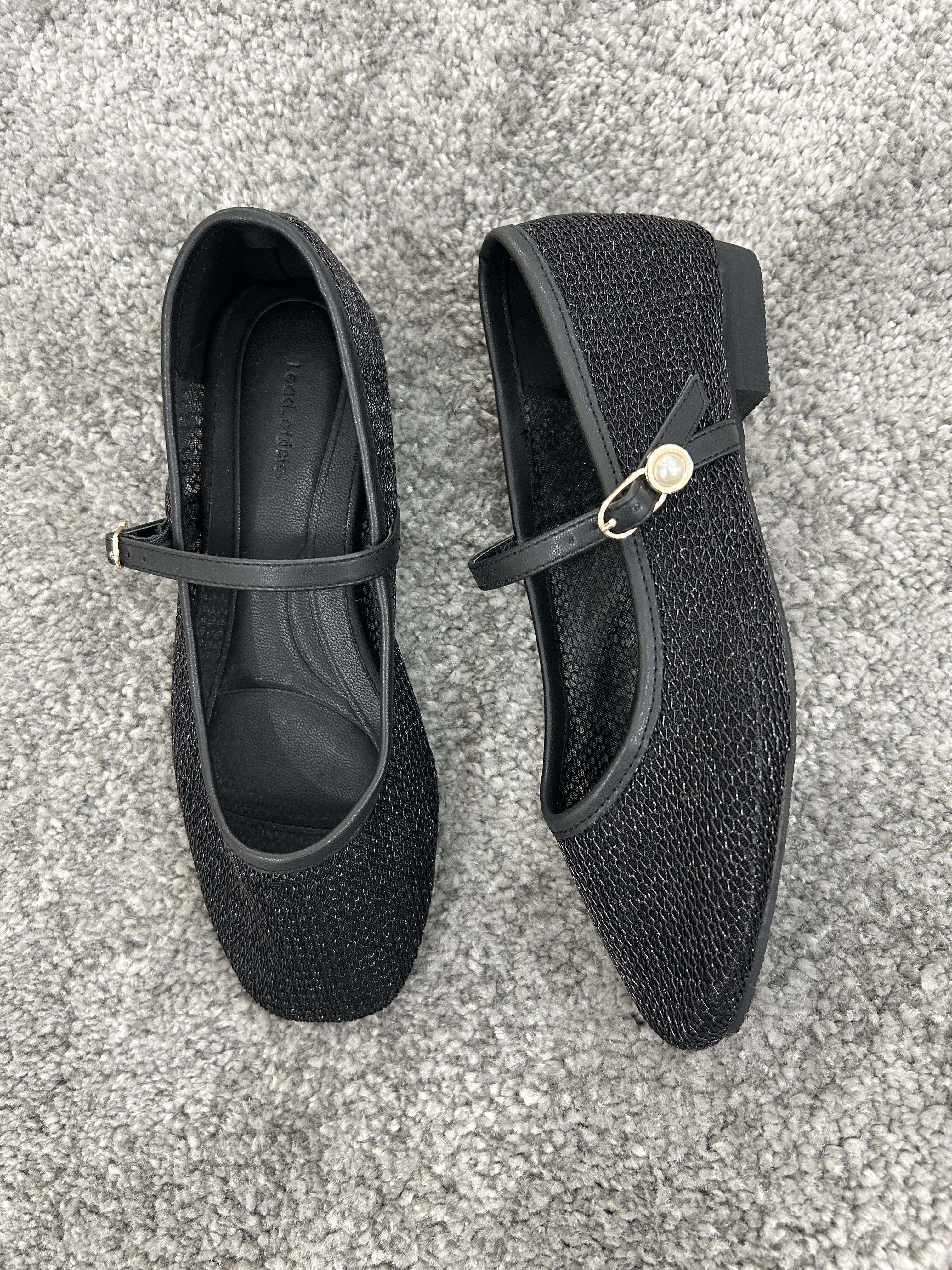 メリージェーンフラットシューズメッシュ網フラット韓国流行韓国ファッション