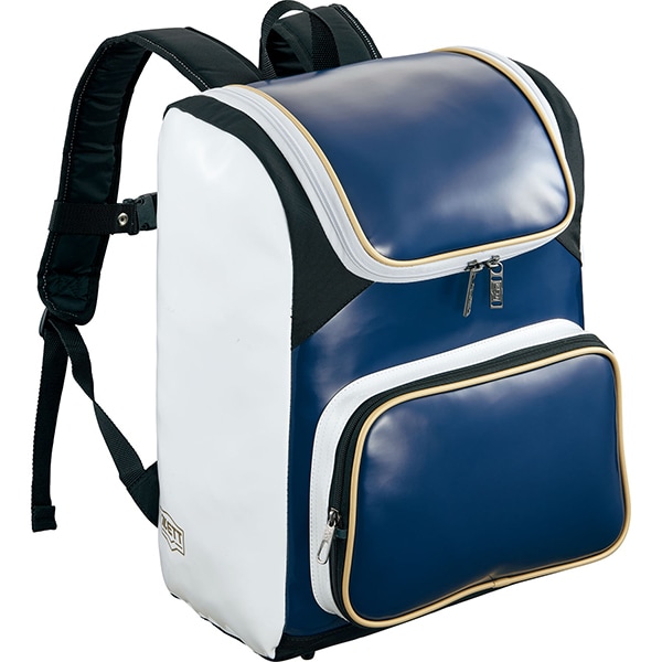 ゼット 野球バッグ エナメルデイパック ネイビー×ホワイト BA481 2911