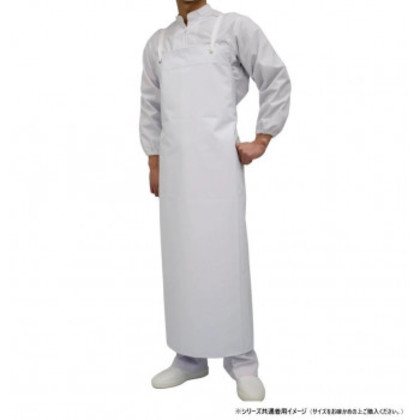 弘進ゴム ロン耐油 胸付前掛 白 M G0524AB