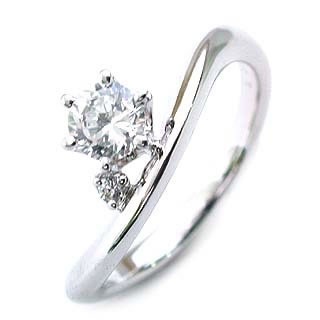AneCan掲載 (Brand アニーベル) Pt ダイヤモンドデザインリング（婚約指輪エンゲージリング） メレ 楽ギフ_包装02P26Mar16