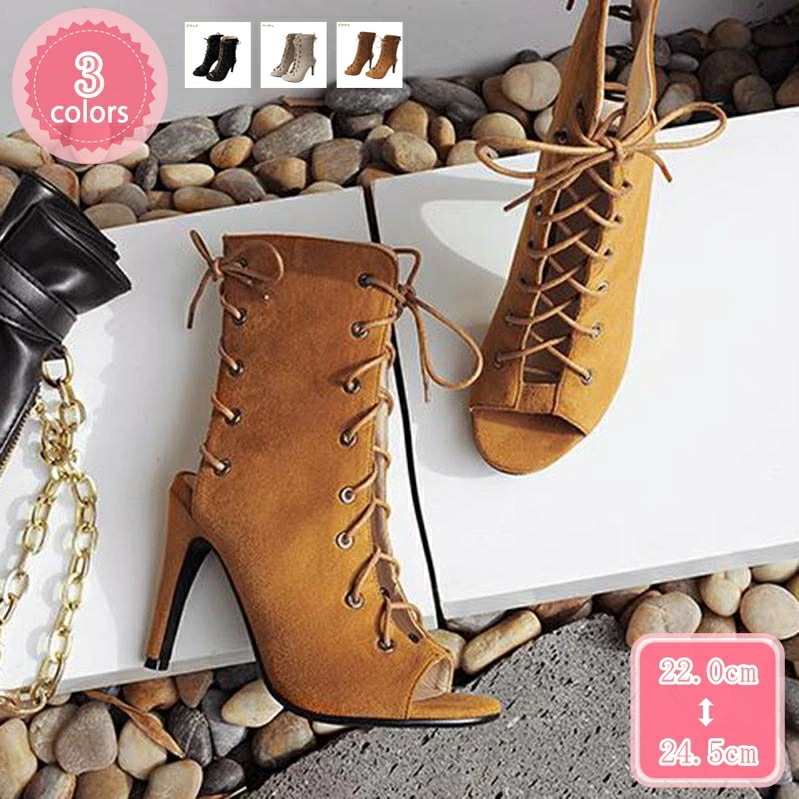 1000円OFFクーポン 美脚サンダル サマーブーツ サンダル オープントゥ ピンヒール レディース 楽ちん 脚長 ブーツサンダル サマーブーツ ブーツ グラディエーター デコレーション 靴 レディー