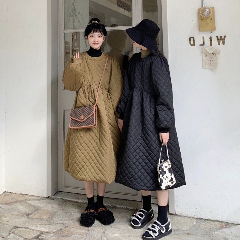 レディース キルトワンピース コート オーバーコットンワンピ キルトワンピ キルティングコート 大人アウター ふんわり 大人可愛い ママコーデ ママファッション 韓国系 オルチャン 人気 トレンド 新 7,480円