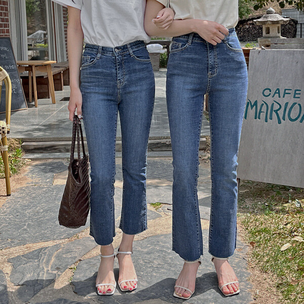 アナザーデイ ペチバンディングブーツカットジーンズ_ビッグサイズ