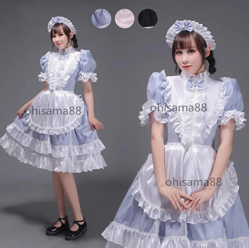 高品質 メイド服 可愛い ヨーロッパ風ドレス メイドドレス 短袖 平民 プリンセスドレス 文化祭 学園祭 ステージ衣装 パーティードレス 演劇 中世貴族風 華やか お姫様ワンピース オペラ声楽 ロング