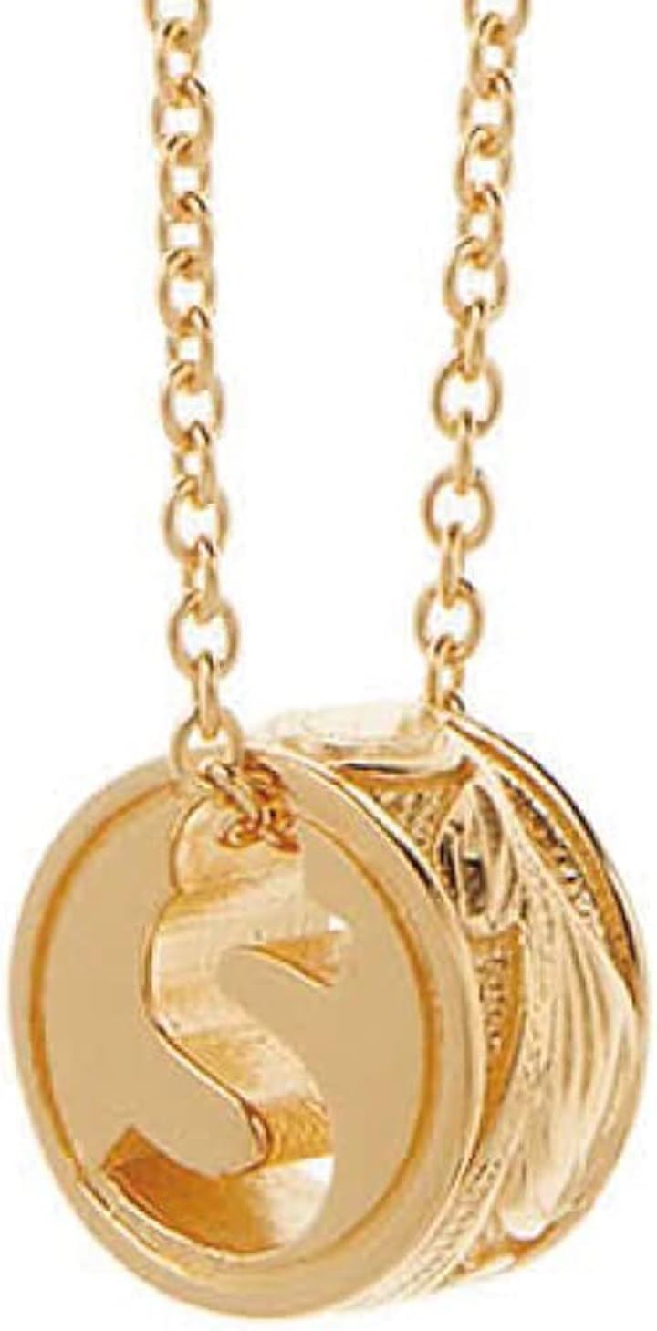 サージカルステンレス製 ハワイアンジュエリー バレル 樽 イニシャル スクロール ネックレス