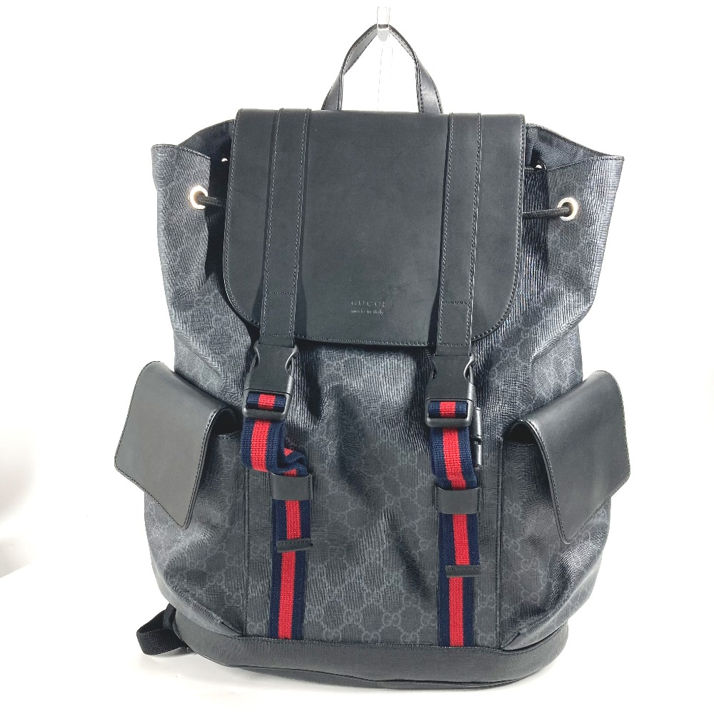 リュックサック 49556 タイガー GGスプリーム バッグパック GGスプリームキャンバス ブラック