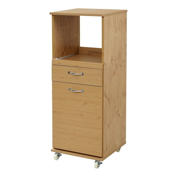 JKプラン FLL-0069-NA ナチュラル Lycka land(リュッカランド)シリーズ [レンジ台(ロータイプ45cm幅ダストボックス ペール付)] メーカー直送 21,968円