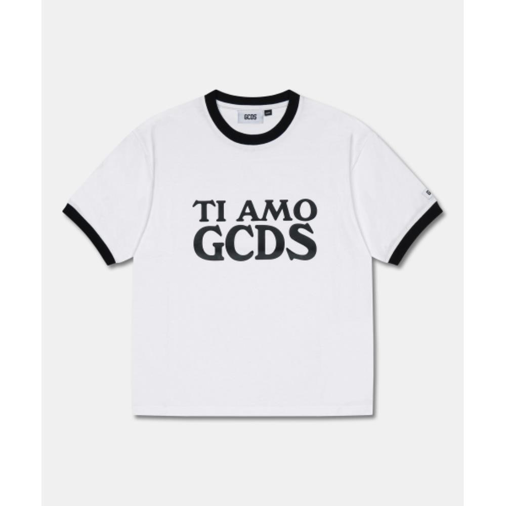 GCDS TI AMO GCDS BOXY TSHIRT DKTAA31195WHTシャツ・カットソー
