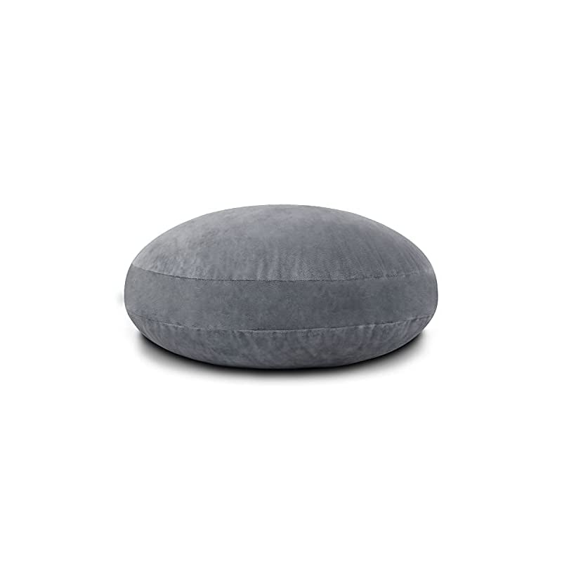 円形抱き枕 フロアクッション 丸型 座蒲団 マイクロファイバー 厚い大判 マカロン 直径55cm