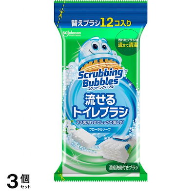 他サイト： 流せるトイレブラシ フローラルソープ替え 12個入 2個セットの商品画像