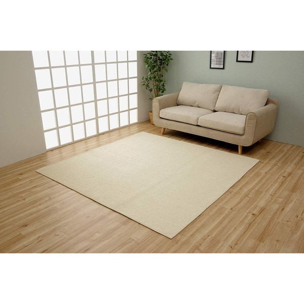 4599529 ラグ 洗える 無地カラー モデルノ アイボリー 185185cm メーカー直送