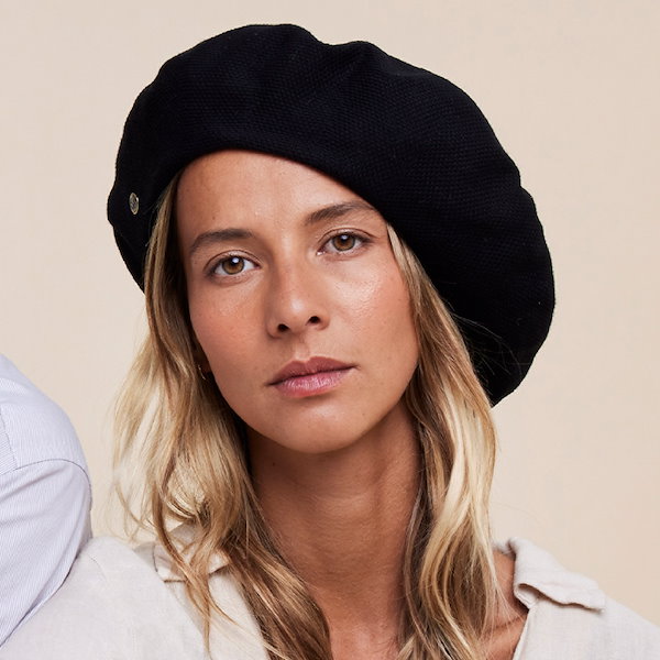 サマー ベレー帽 帽子 春夏 韓国風 大人可愛い シンプルデザイン /ブラック サマー ベレー帽 帽子 春夏 韓国風 大人可愛い シンプルデザイン