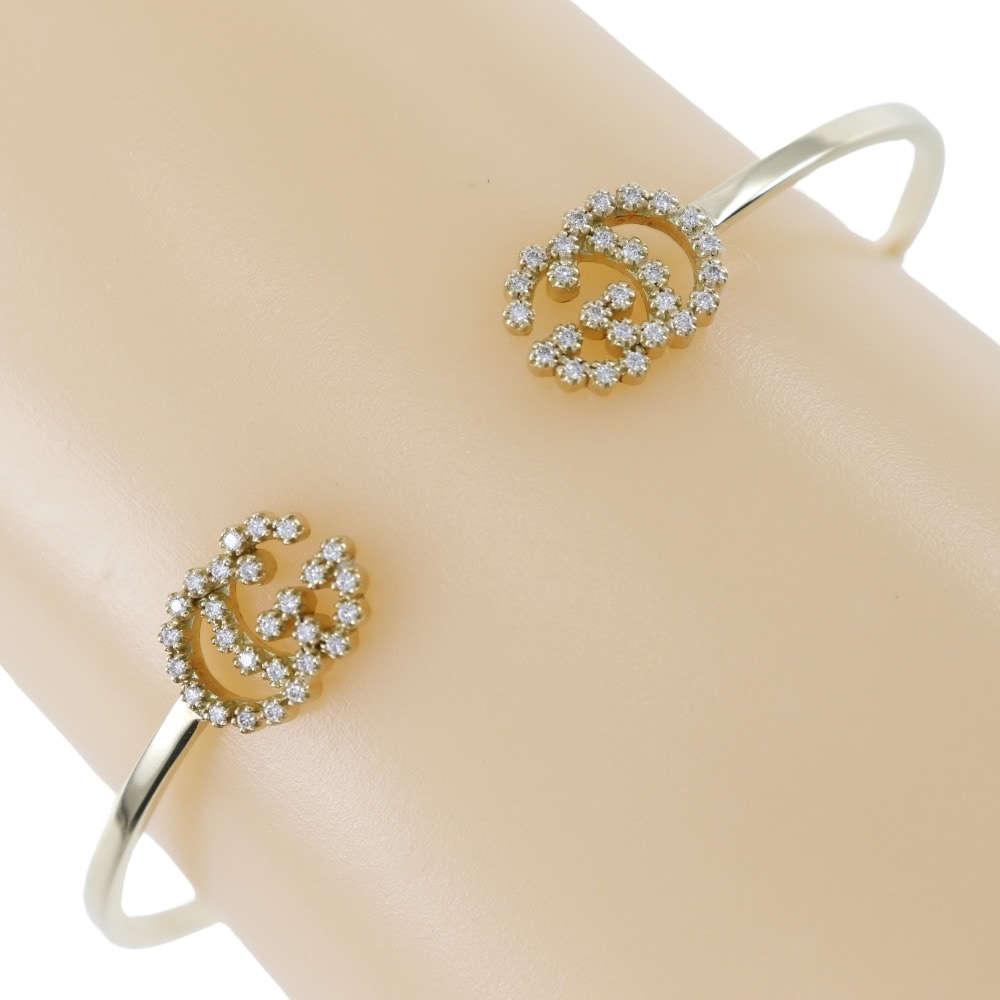 GGランニング バングル K18イエローゴールド ダイヤモンド 約5.1g レディース 中古品 Aランク