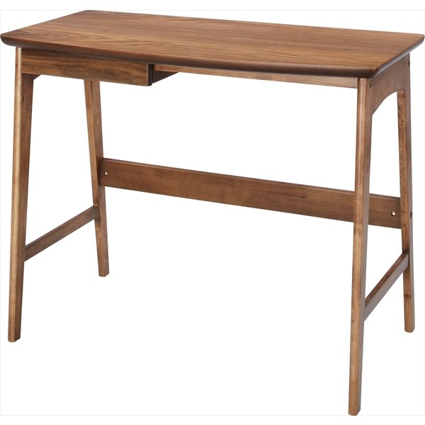 ウォルナットのヴィンテージな引き出し付きデスク 90cm幅 北欧 インダストリアル デスク ワークデスク 勉強机 リビング 書斎