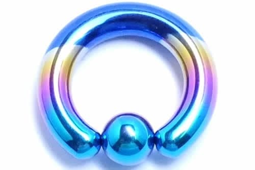 ニッケルフリー ボディピアス 6G 虹色 レインボー チタン CBR キャプティブビーズリング 6ゲージ メンズ レディース 男性 女性 G23 定番 プレゼント 輪っか rnr6gxxxxxxxx