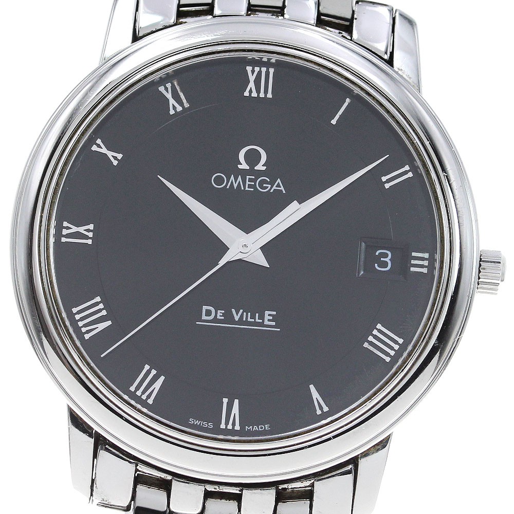 オメガ OMEGA 4510.52 デビル プレステージ デイト クォーツ メンズ 保証書付き_839832【中古】