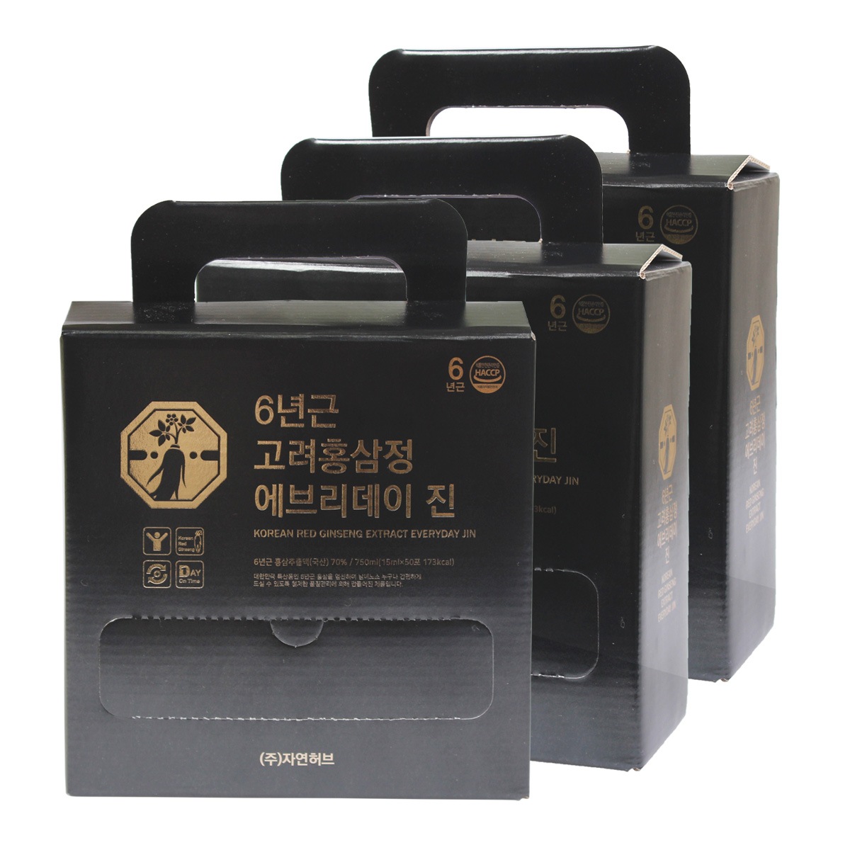 【3箱 徳用 大容量】韓国 6年根 高麗紅参精 スティック 15ml x 50包 紅参エキス 紅参 濃縮液 サプリ