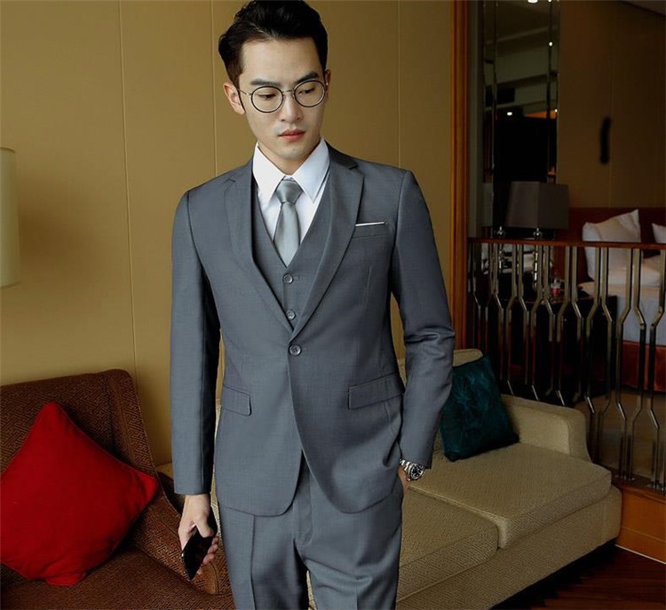 秋SALE コート セットプロ ベストマン 韓国版 新郎 結婚 ビジネス フォーマルスーツ スリム