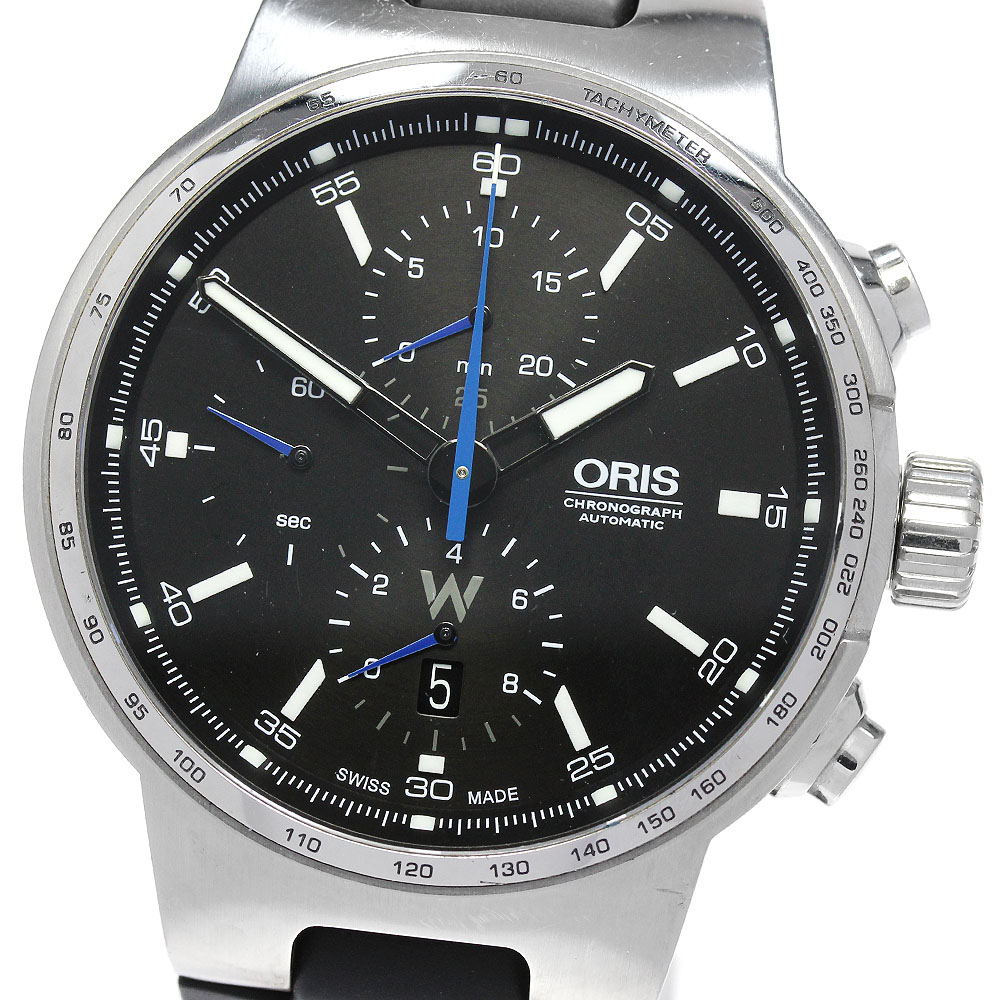 オリス ORIS 7717 ウイリアムズ デイト クロノグラフ 自動巻き メンズ _844308【中古】