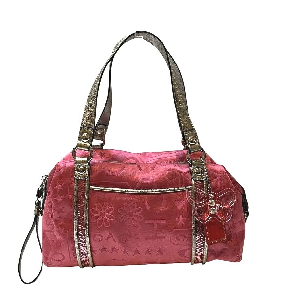 コーチ バンダナグリッターサッチェル F15710 バッグ トートバッグ ハンドバッグ 【中古】