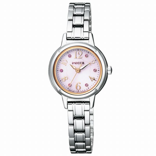 取寄品 正規品 CITIZEN シチズン ウィッカ KH9-914-93 wicca ラウンドフェイス ソーラーテック レディース腕時計