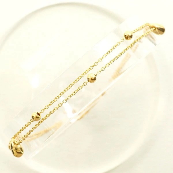 K18 18金 YG イエローゴールド ブレスレット 約17.5cm ジュエリー 中古
