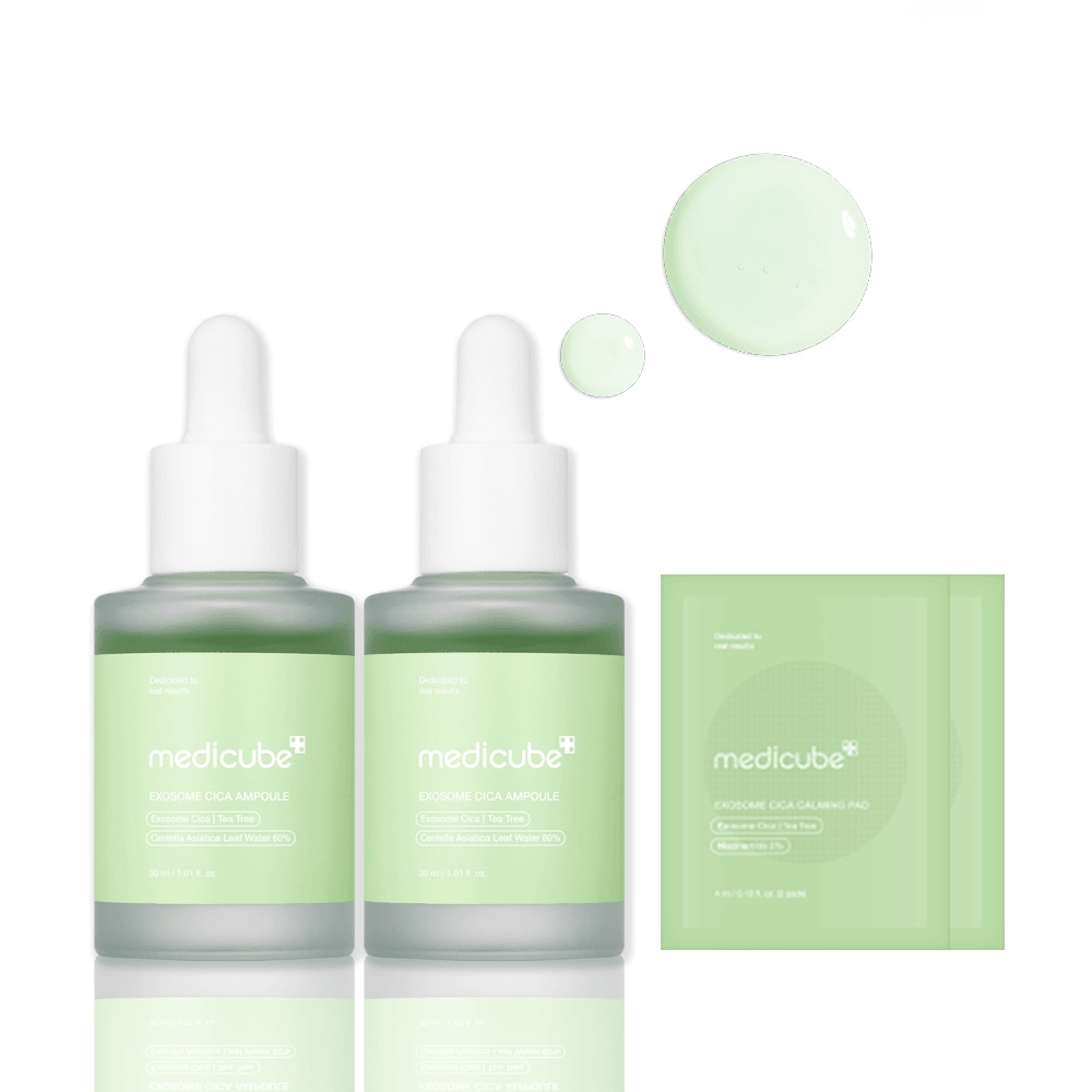 メディキューブ エキゾウム 瓶糊 シカ 鎮静 アンプル / 低刺激 トラブル 凹凸 中乾燥 30ml2個