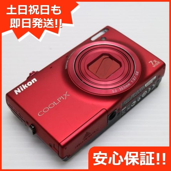 超美品 COOLPIX S6100 スーパーレッド デジカメ Nikon 81