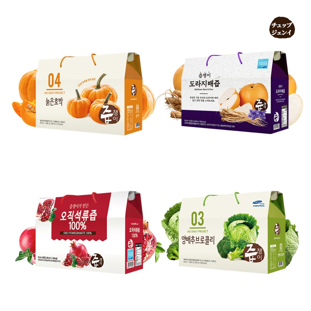 【チュプジェンイ】 (1+1) キキョウ梨汁/かぼちゃ汁/ザクロ汁/キャベツ汁 1箱30パック